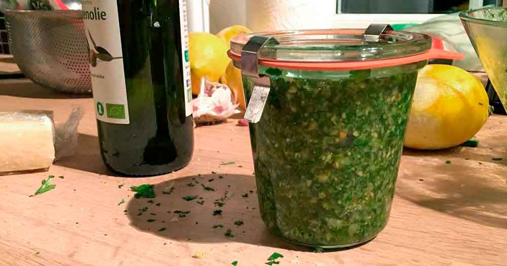 grov pesto valnødder hjemmelavet opskrift