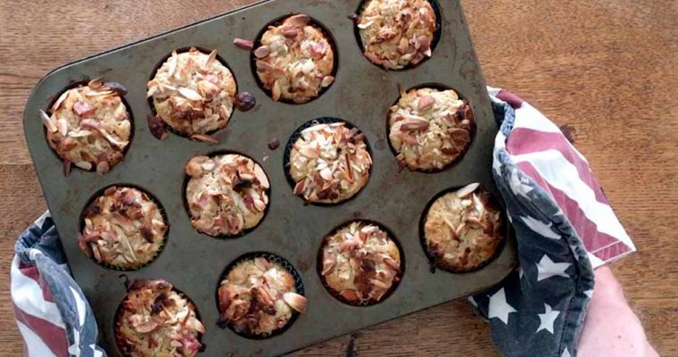 Grove rabarber-muffins med ingefær
