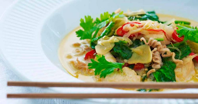 Laksa – spicy suppe med kylling