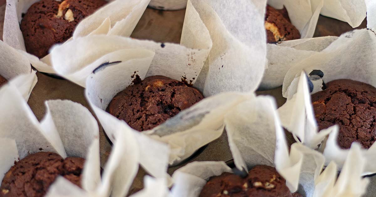 Fuldkorn chokolademuffins muffins