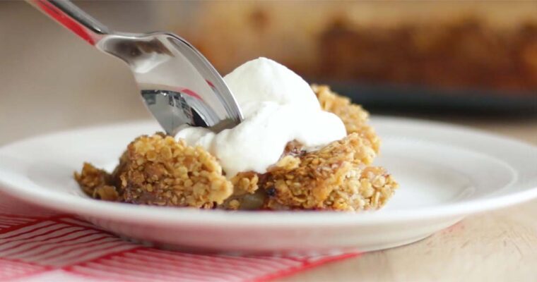 Glutenfri æblecrumble med marcipan