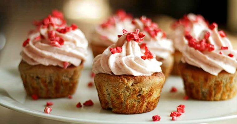 Glutenfri rabarber-cupcakes