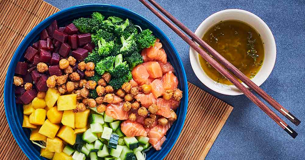 antiinflammatorisk poke bowl med laks opskrift velsmurt hjerne weisdorf kreutzer