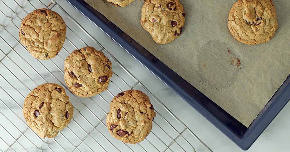 opskrift laktosefri glutenfri cookies med chokolade og nødder