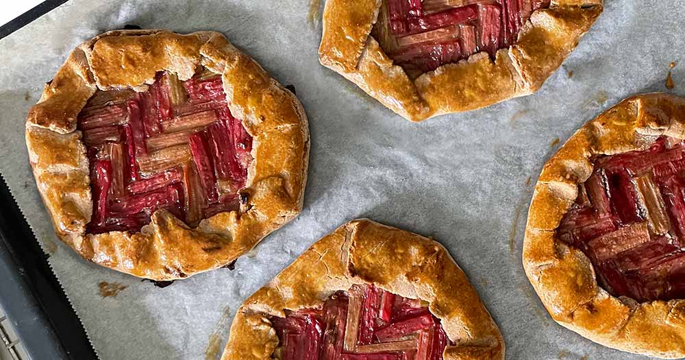 hjemmebagt glutenfri rabarbergalette opskrift